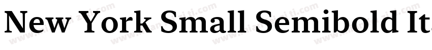 New York Small Semibold Italic字体转换